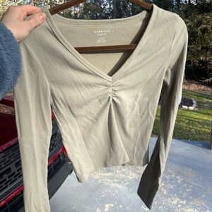 American Eagle Outfitters Sage Long Sleeve Tee